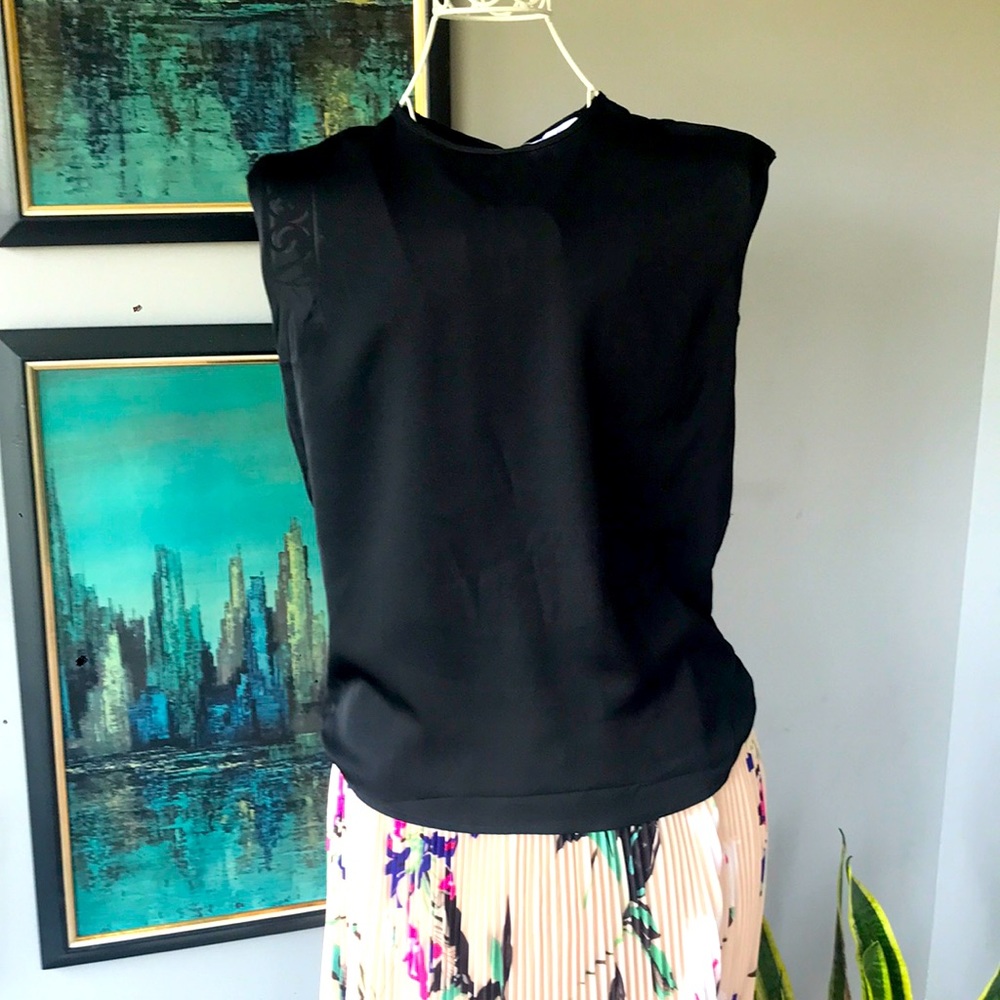 Madewell Black Silk Shirt Sz M